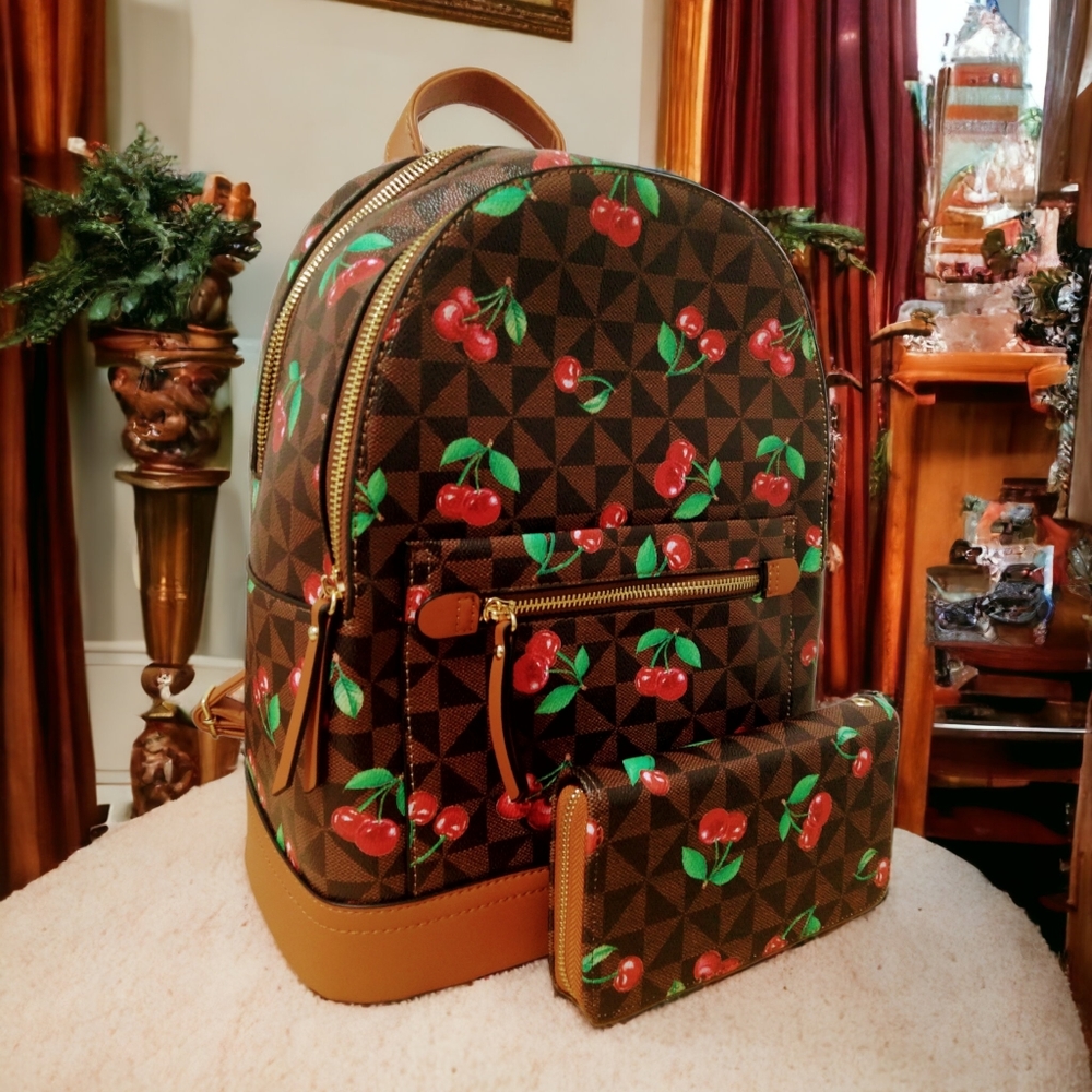 Cherry Orchard 3PC Vintage Backpack Set